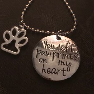 DOGGIE LOVE “YOU LEFT PAW PRINTS” PAW NECKLACE